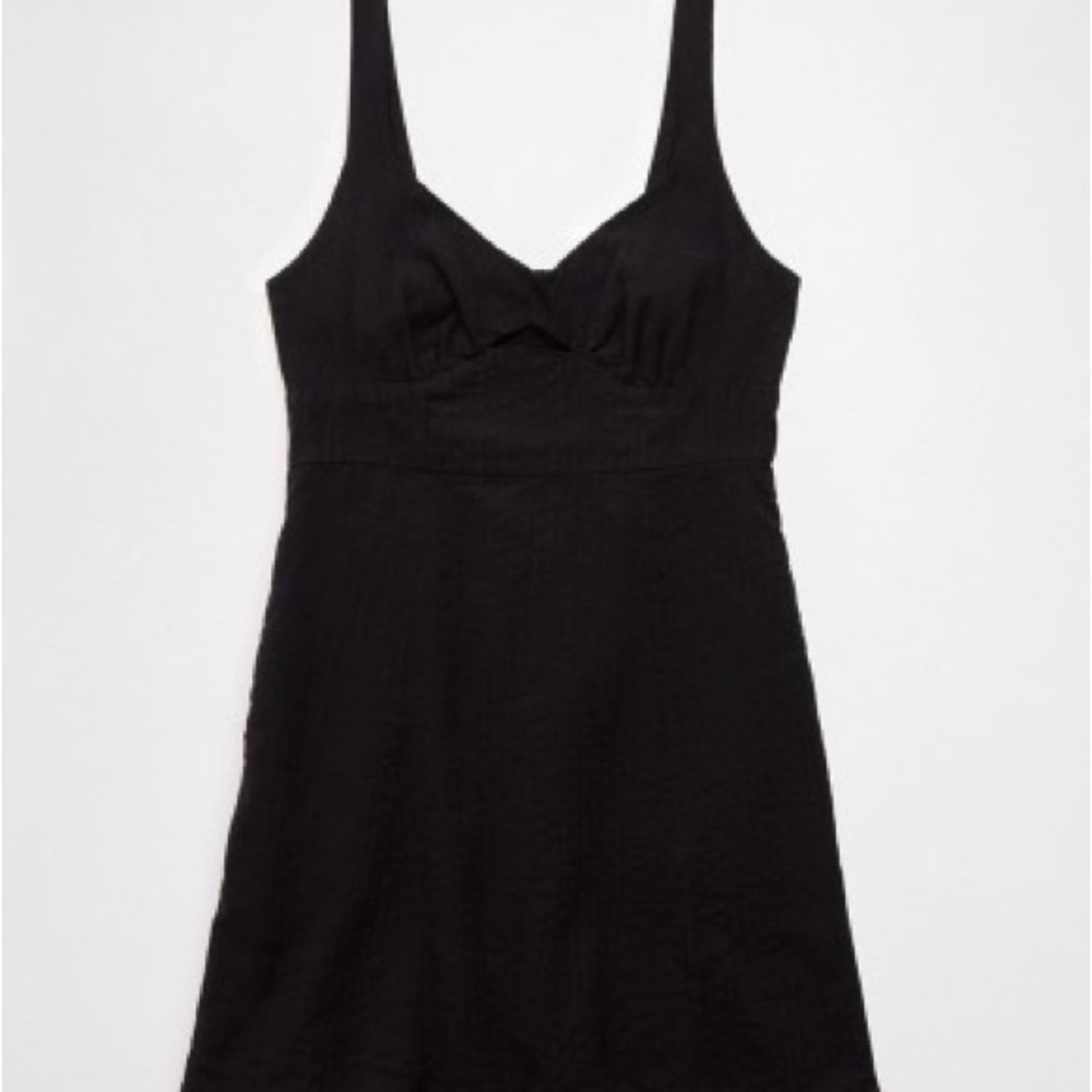 American Eagle Outfitters Black Smocked Sundress